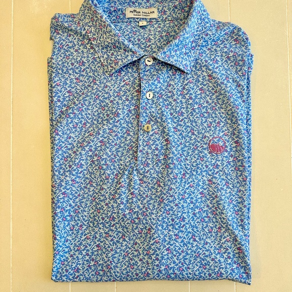 Blue Patterned Men's Shirt - Picture 2 of 4